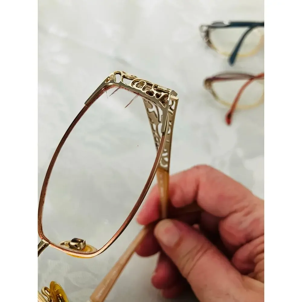 6 Vintage Womens Eyeglass Frames Lot Sophia Loren Austria Repair Collectors